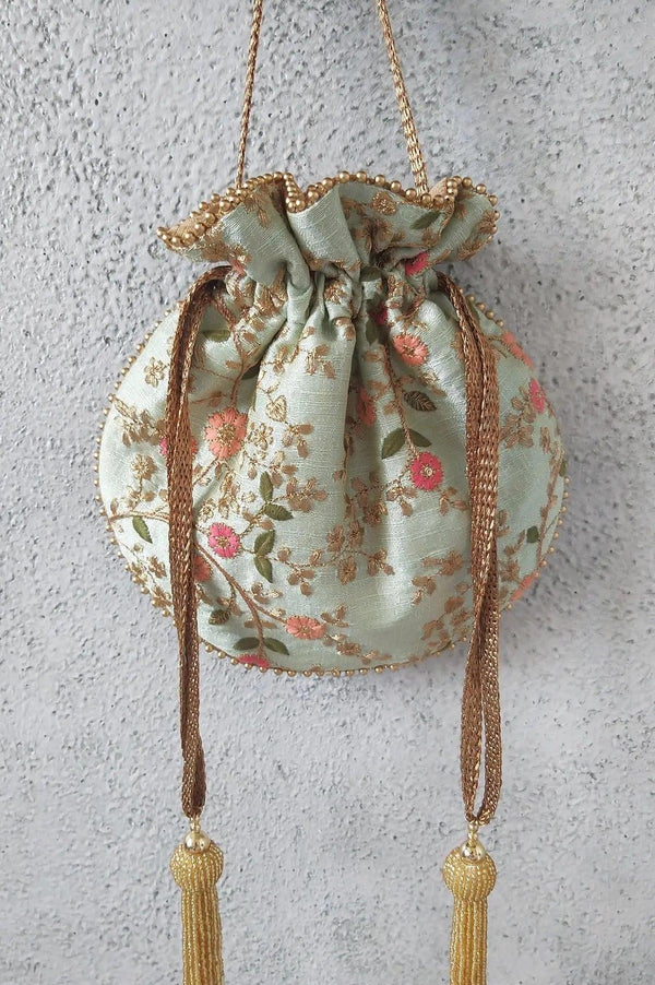 Floral Creeper Potli bag Seerat - Saheliyan (سہیلیاں)