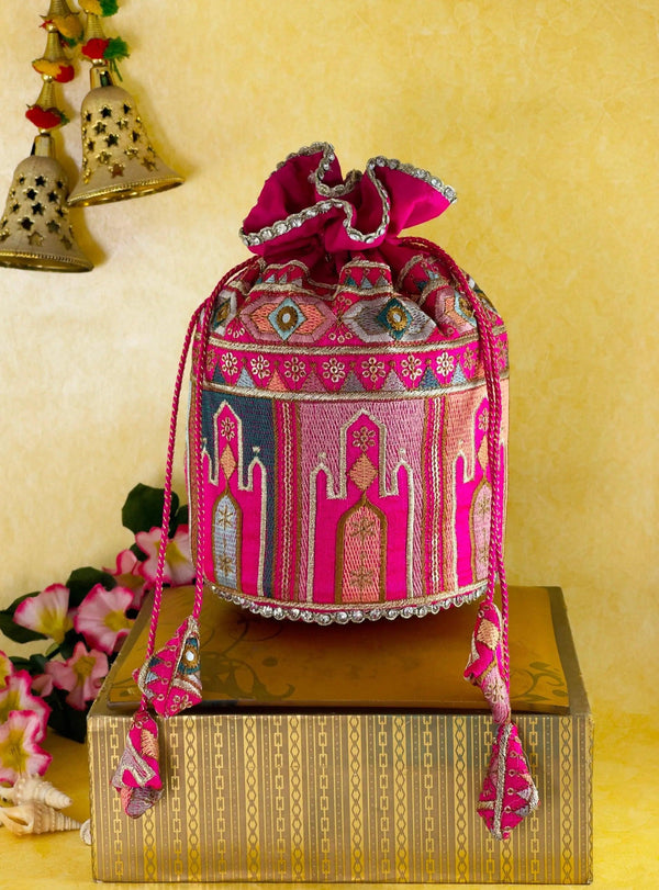 Pink Haven Potli Bag - Saheliyan (سہیلیاں)