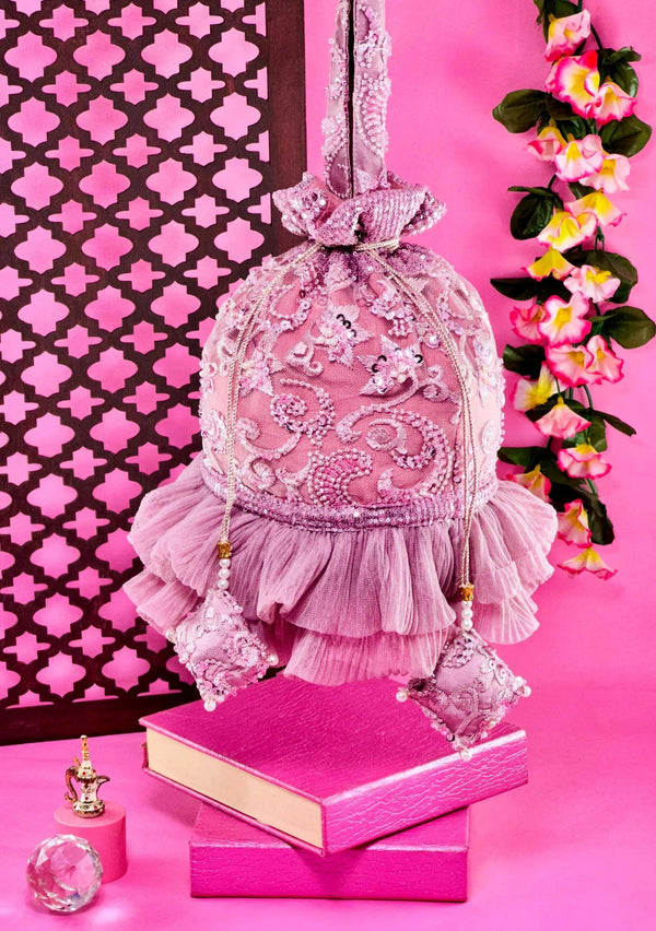 Pink Peony Potli Bag - Saheliyan (سہیلیاں)