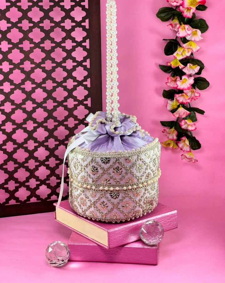 Lavender Lush Potli Bag - Saheliyan (سہیلیاں)